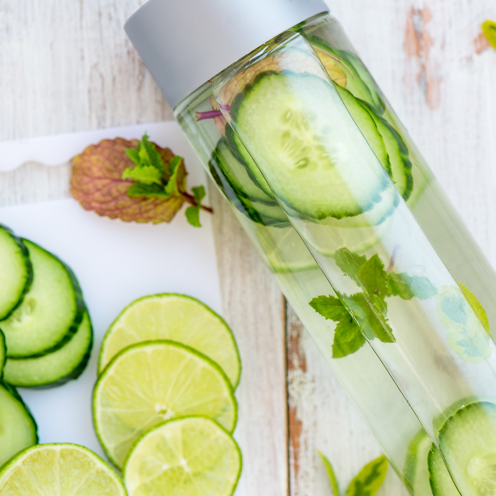 Infused water is a fun way to stay hydrated during the summer months. 