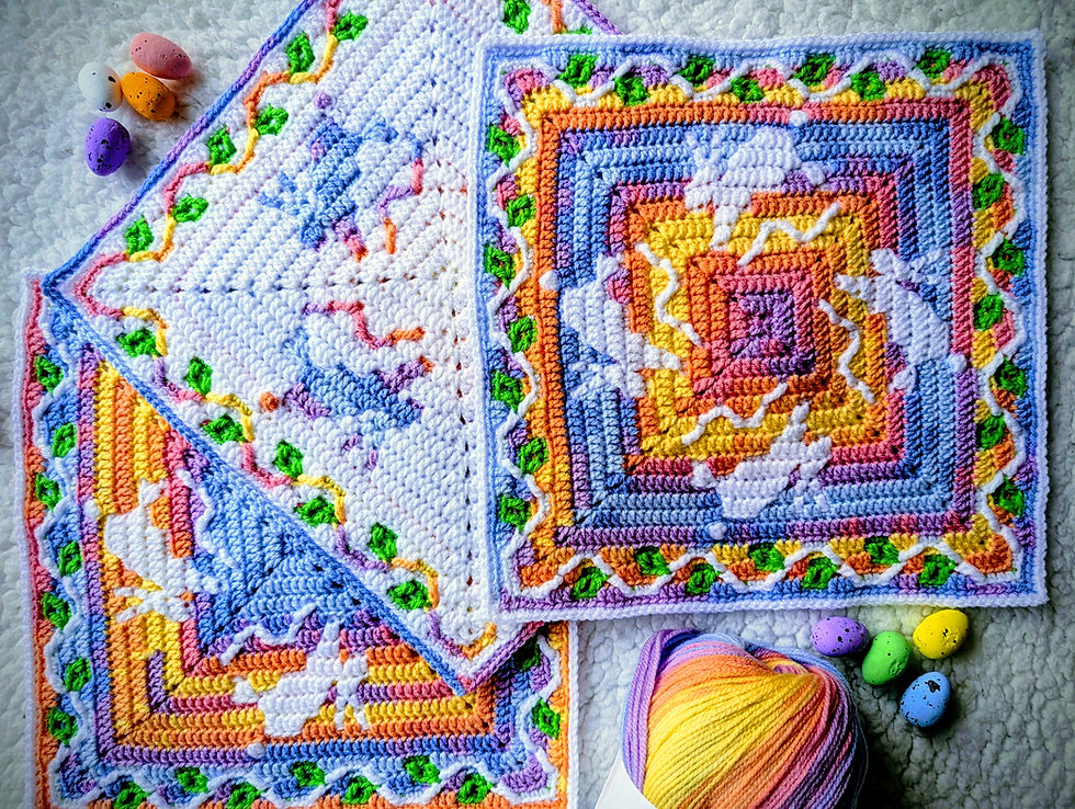 Mosaic Easter Bunny: Free Crochet Pattern