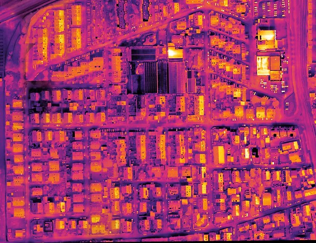 Großflächen Thermografie Stadtteil
