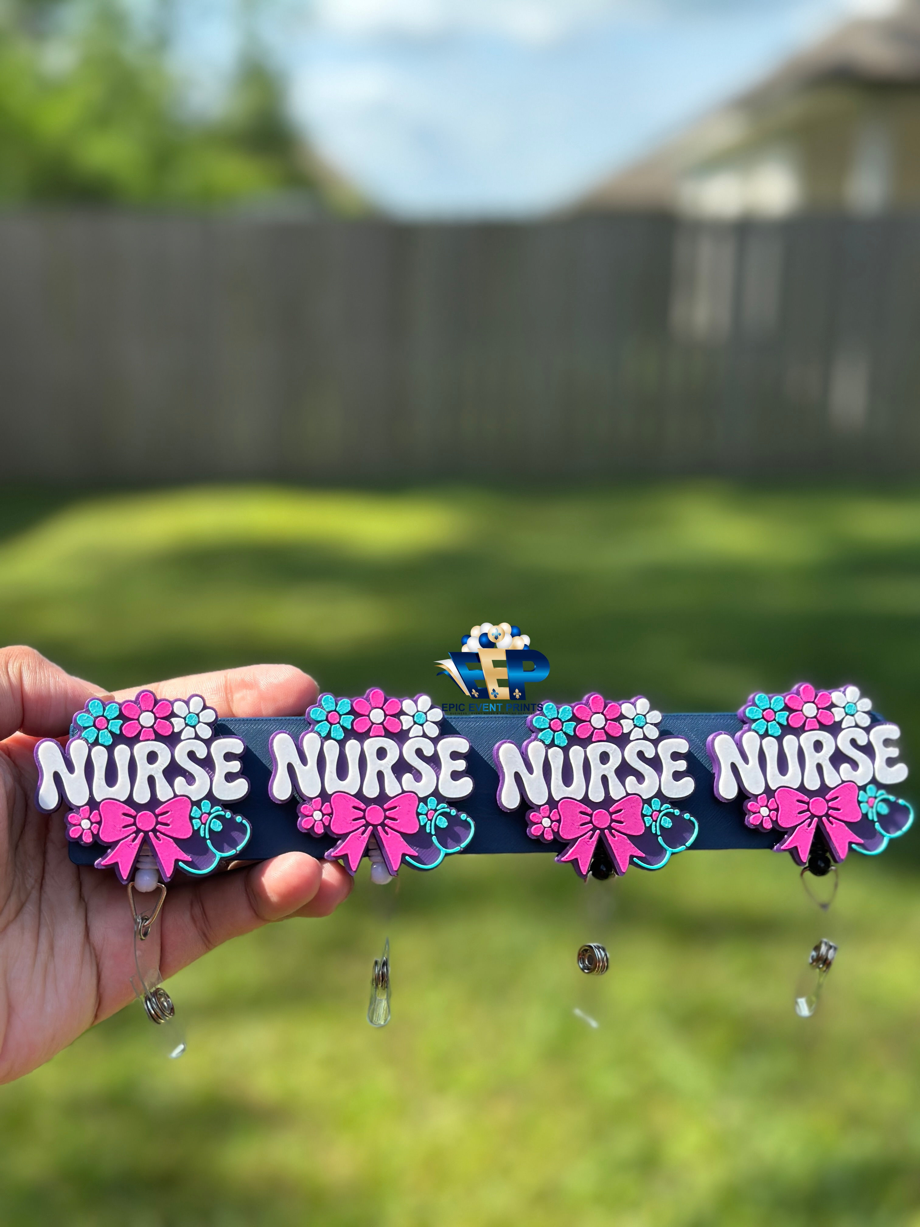 3D Printed Badge Reel + Badge Buddy Set | Cute Badge Holder | Retractable ID
