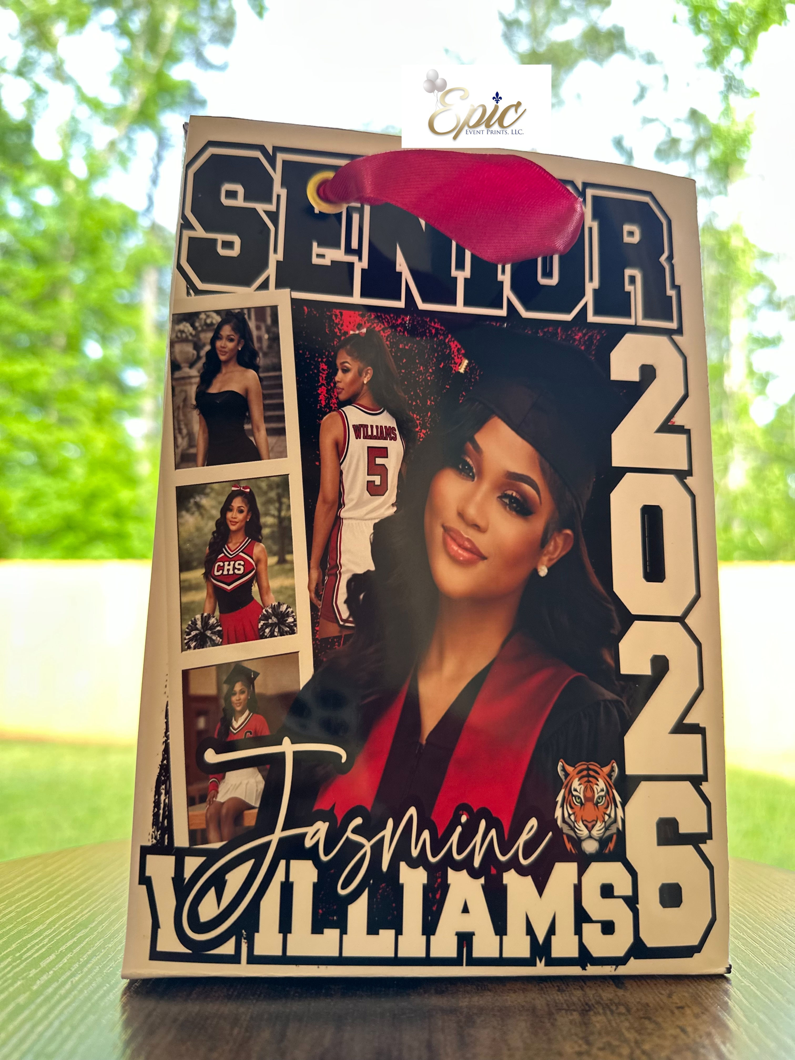 Custom Graduation Gift Bags | Personalized Class of 2026 Grad Party Favor Bags