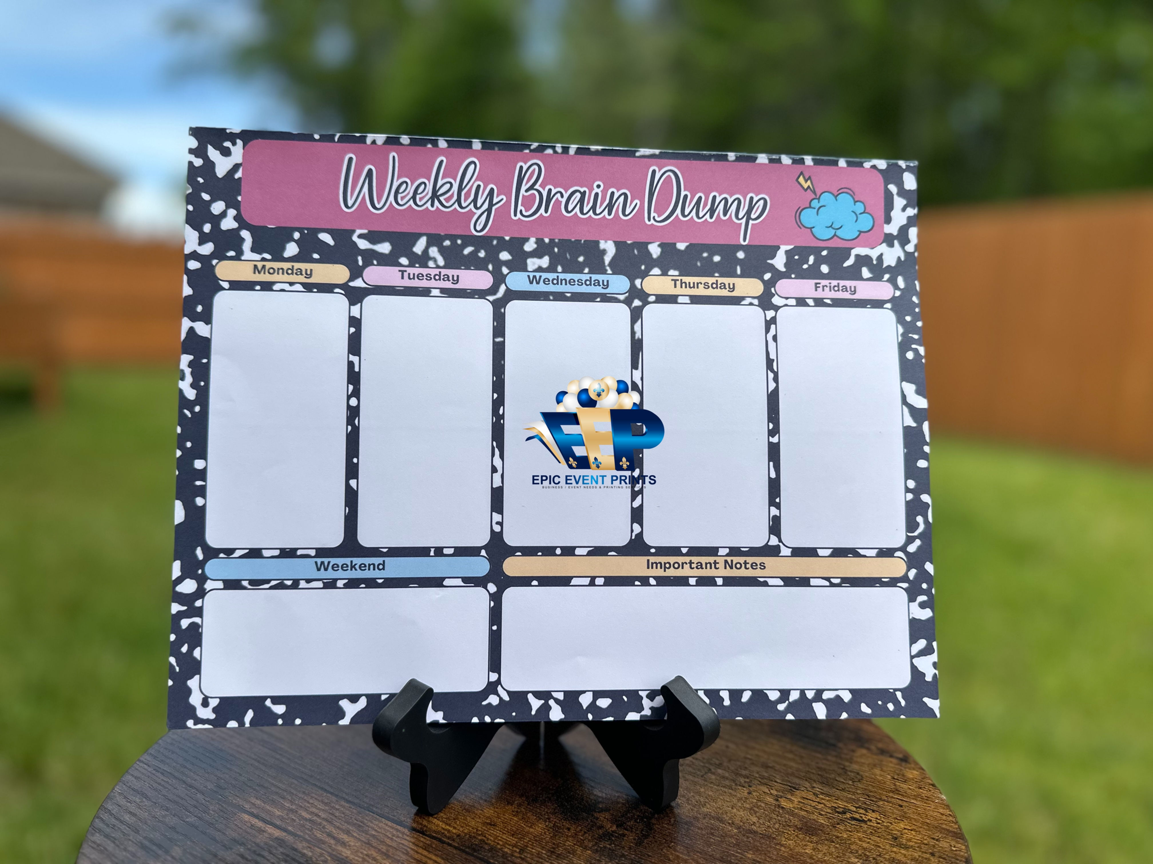 Weekly Planner Notepad | Cute Desk Planner | 11x8.5 Weekly Organizer | T