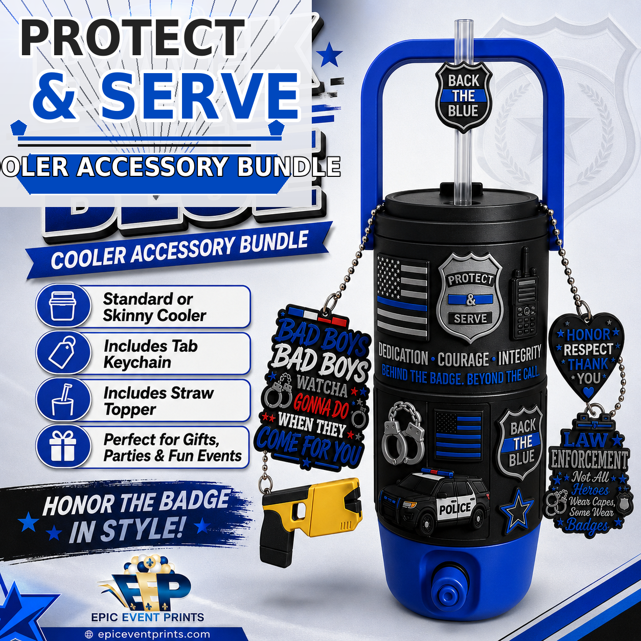 Protect & Serve Mini Cooler Cup Bundle