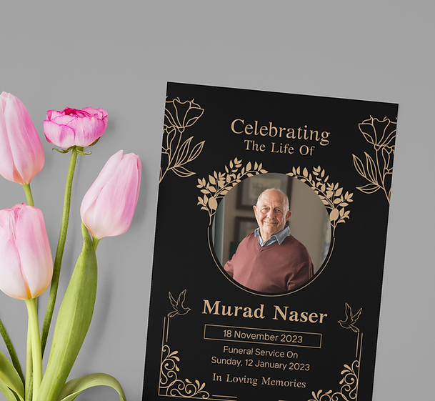 Custom Funeral Program (Printed) | Personalized Memorial Service Program