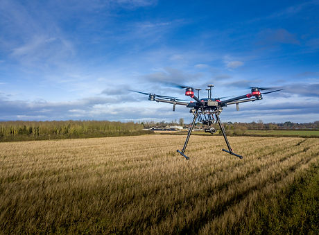 Drone Hexacopter Flying Rural Agricultur