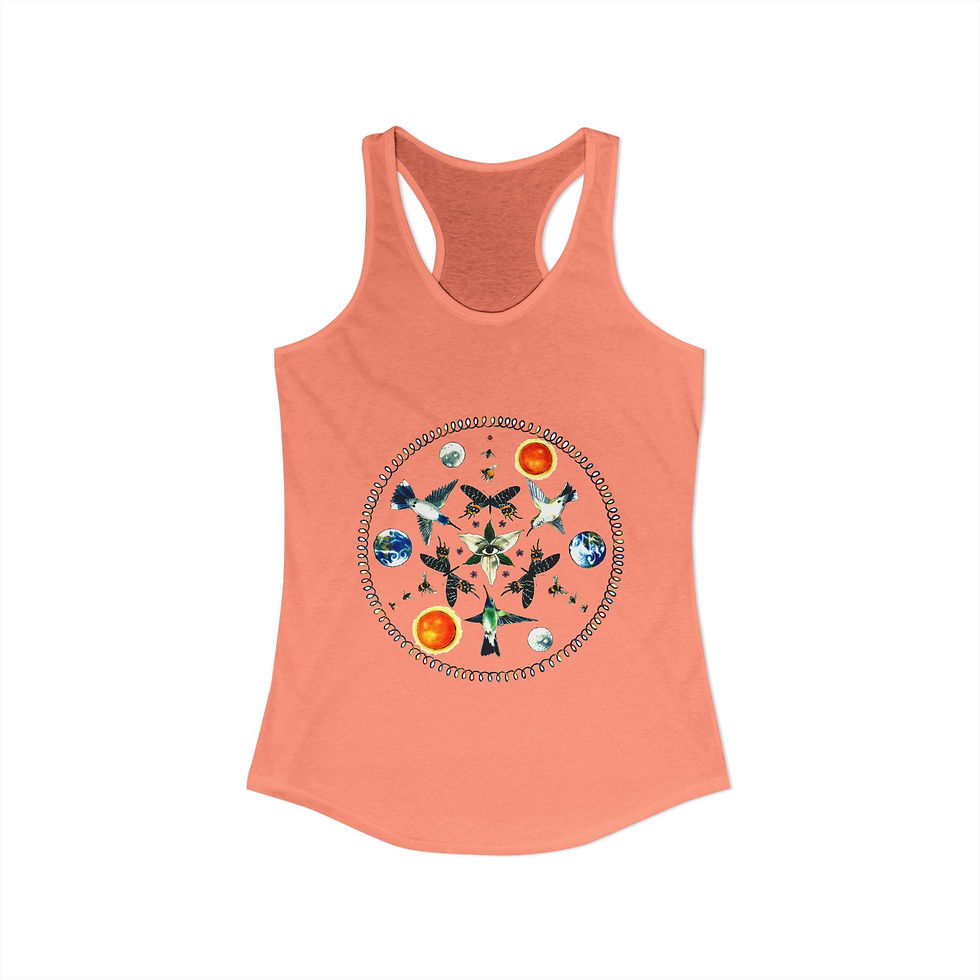 Thumbnail: Celestial Spring Mandala - Women's Ideal Racerback Tank