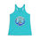 Thumbnail: Dolphin Wave Mandala Racerback Tank — Women's Ocean dolphin wave mandala