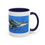 Thumbnail: Fin Whale Ocean Accent Coffee Mug — Marine Life Coffee Cup (11/15oz)