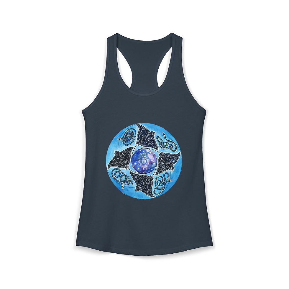 Thumbnail: Eagle Ray Mandala Women's Ideal Racerback Tank