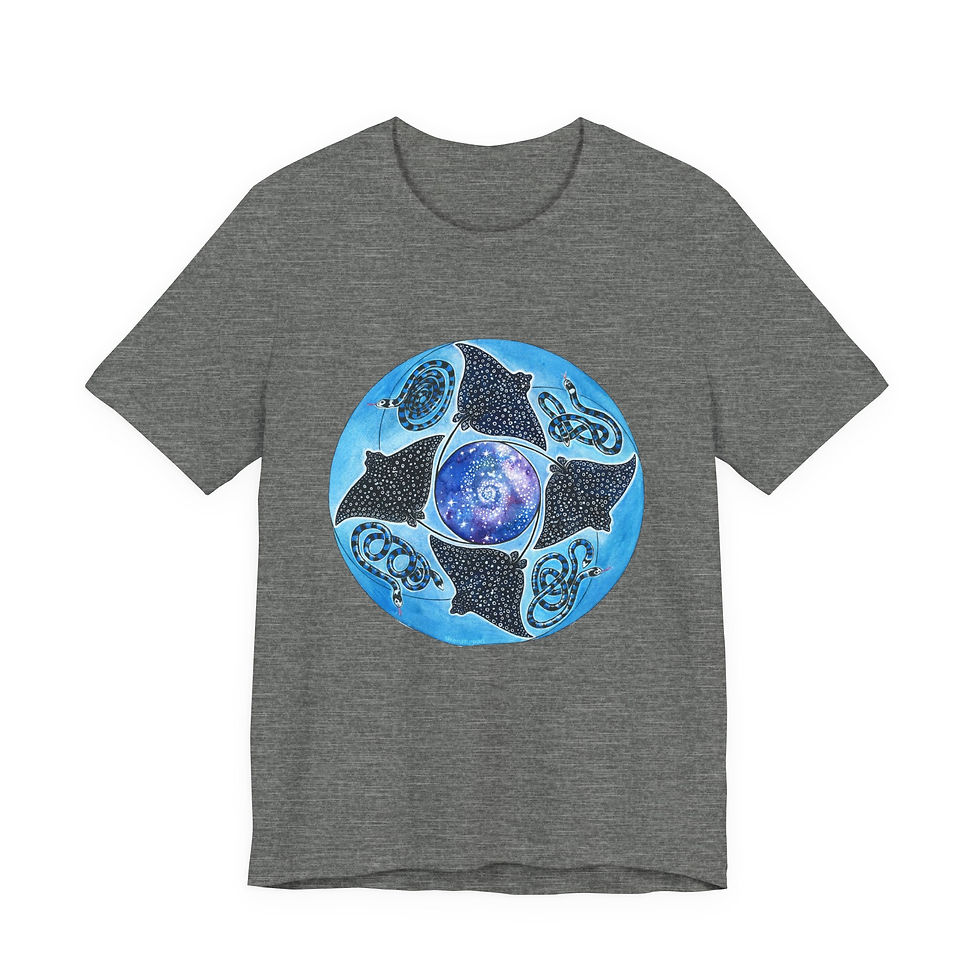 Thumbnail: Cosmic Eagle Ray Mandala Tee – Bella Canvas 3001