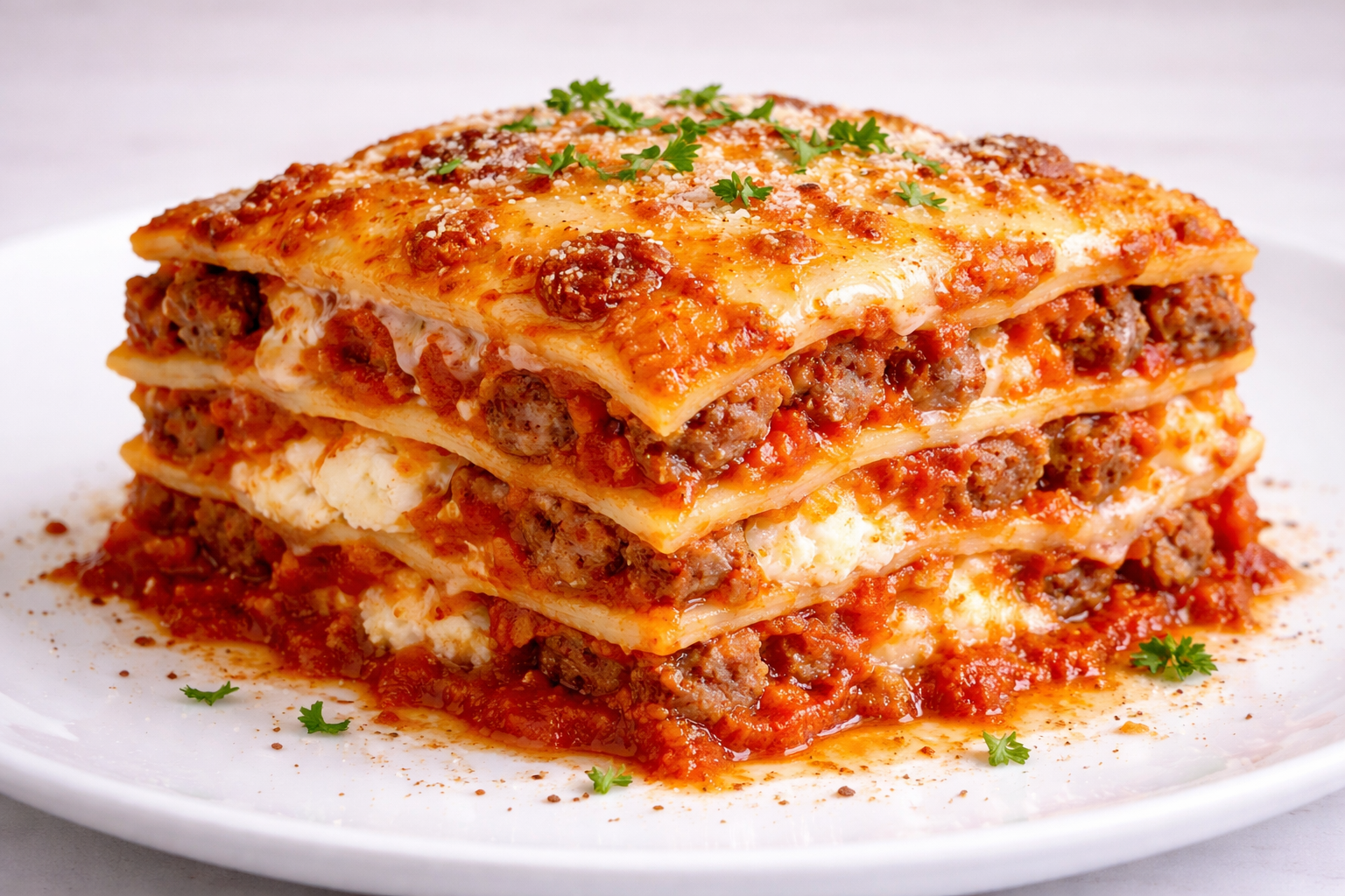 Sausage Lasagna ~ Serves 2-3