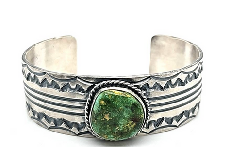 Cuff with turquoise jewelry