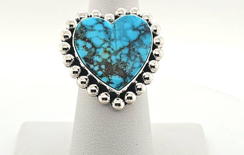 Artie Yellowhorse Kingman Turquoise Ring