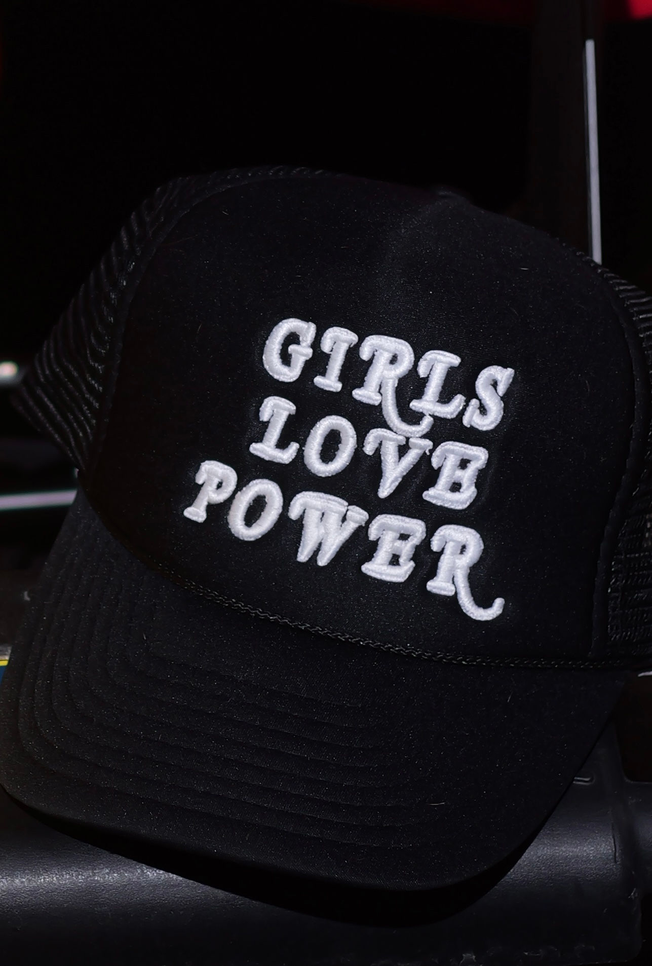 PREMIUM GLP BLACK FULLY EMBROIDERED TRUCKER 