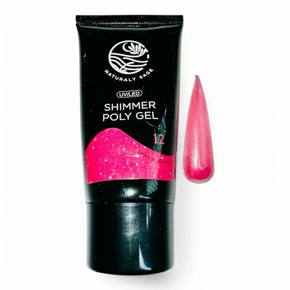 Shimmering Poly Gel #12. Fluorescent Pink 1fl.oz