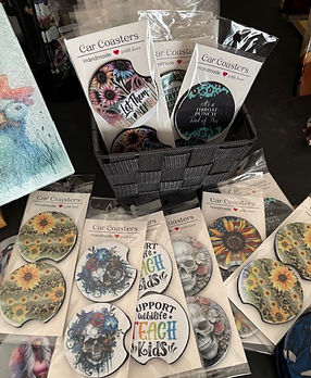 Custom printed car coasters