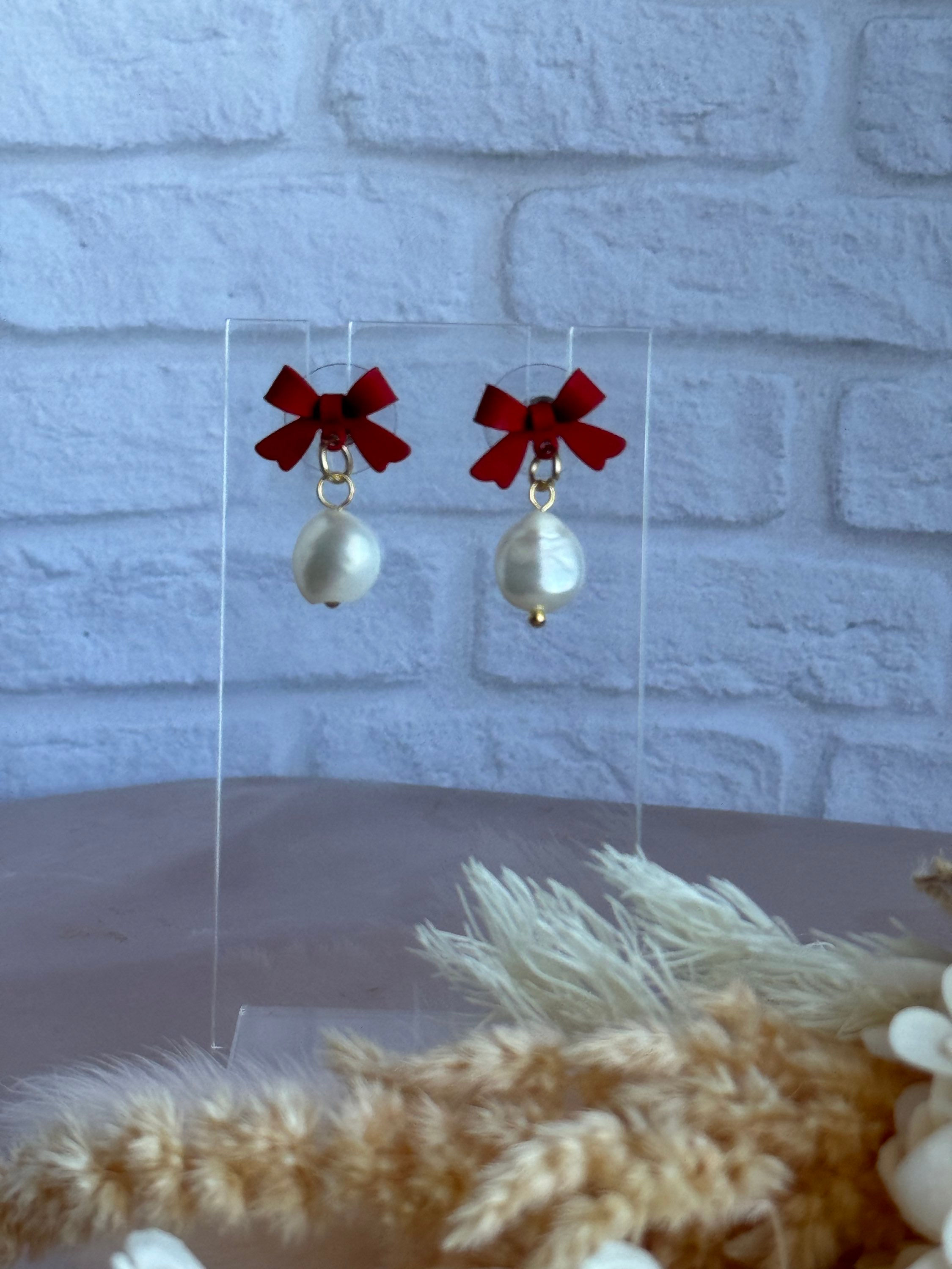 Bree Pearl Bow Dangle