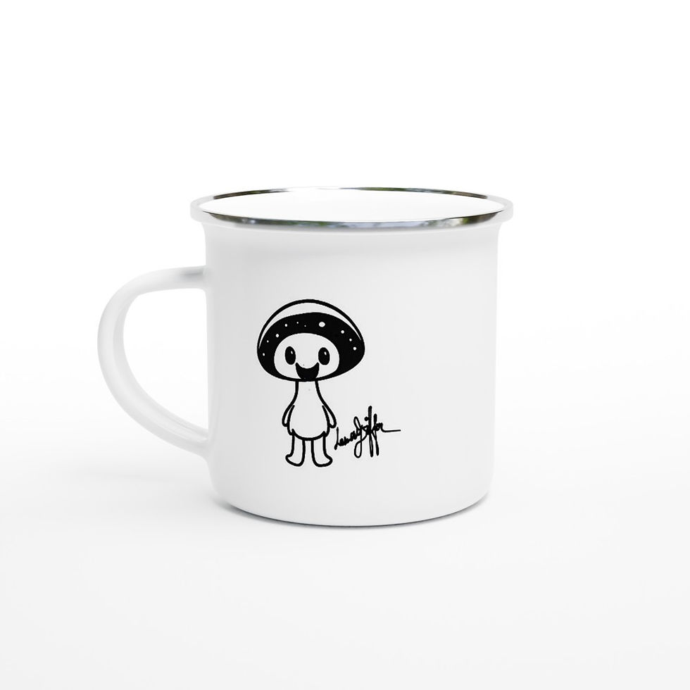 Lena Griffin™ White 12oz Enamel Mug