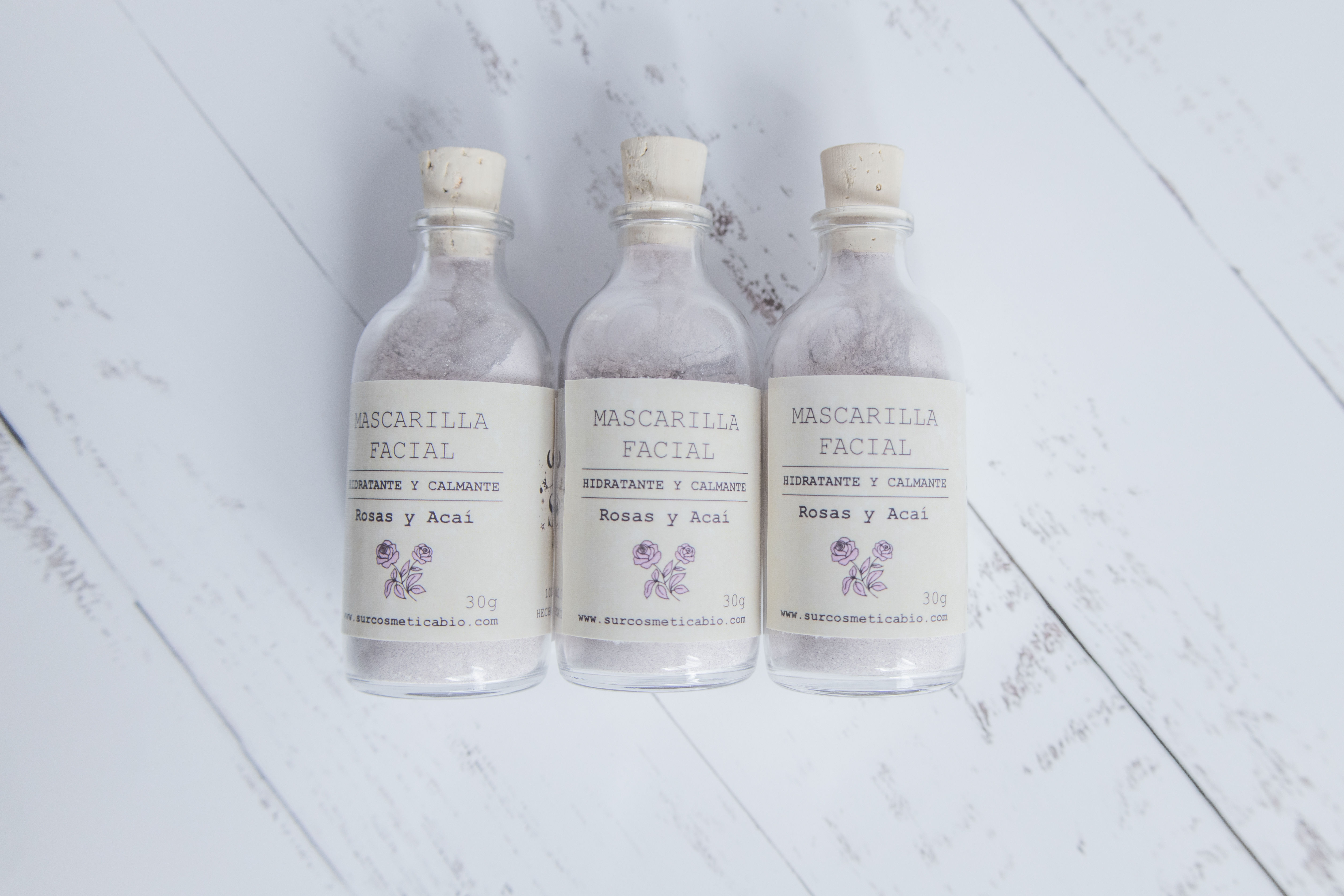 Mascarilla facial de Rosas y Acaí