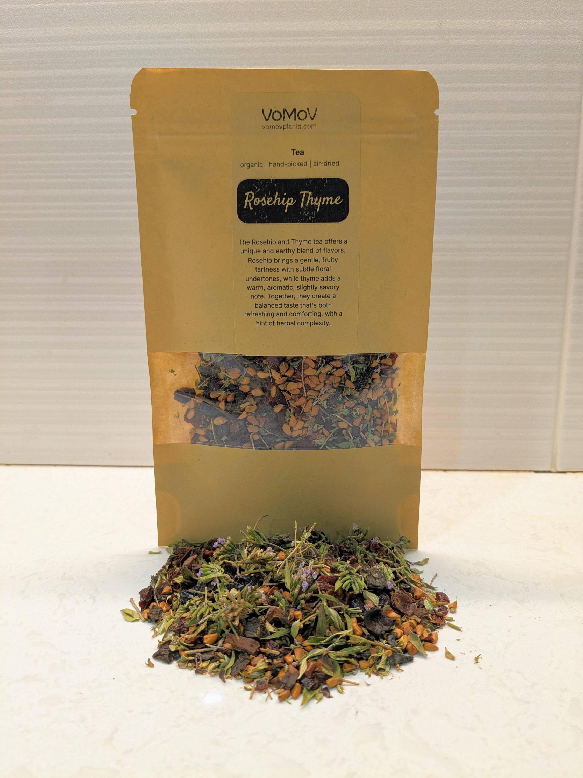 Organic Tea Rosehip and Thyme Blend Herbal Spice Natural Organic Cold and Hot