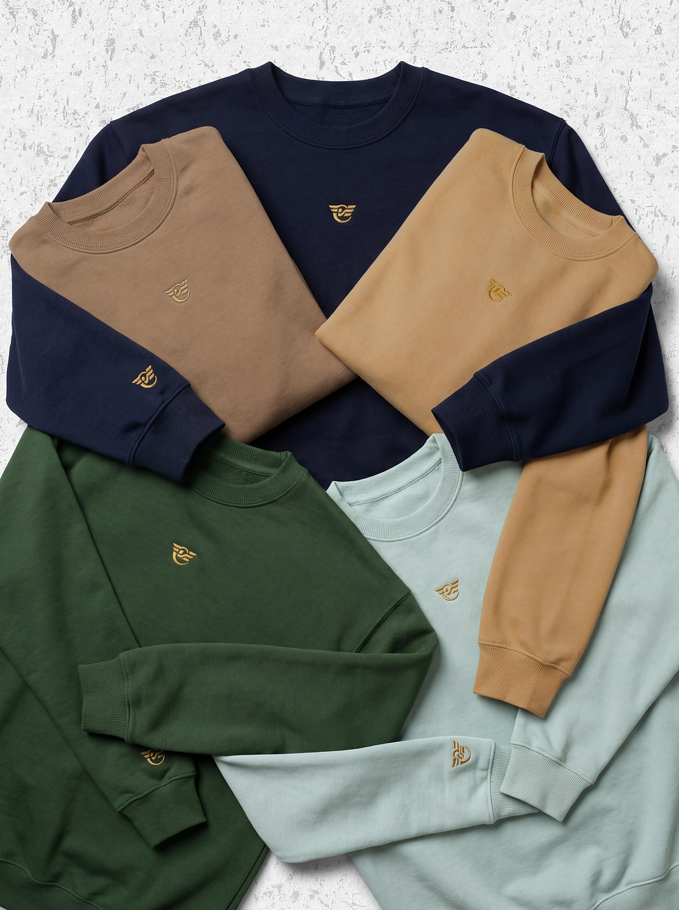 Women’s and plus size cotton fleece sweatshirt with classic crewneck fit, soft interior, and subtle embroidery.