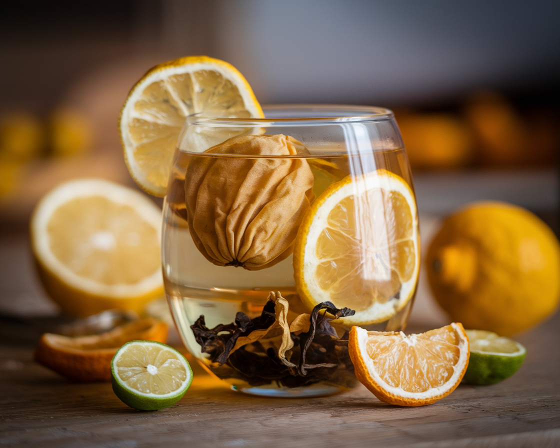 Discover the vibrant flavors of our Fruit Tea (3-pack) Plum Lemon Kumquat, Organic Homemade. Perfect for hot or cold brews