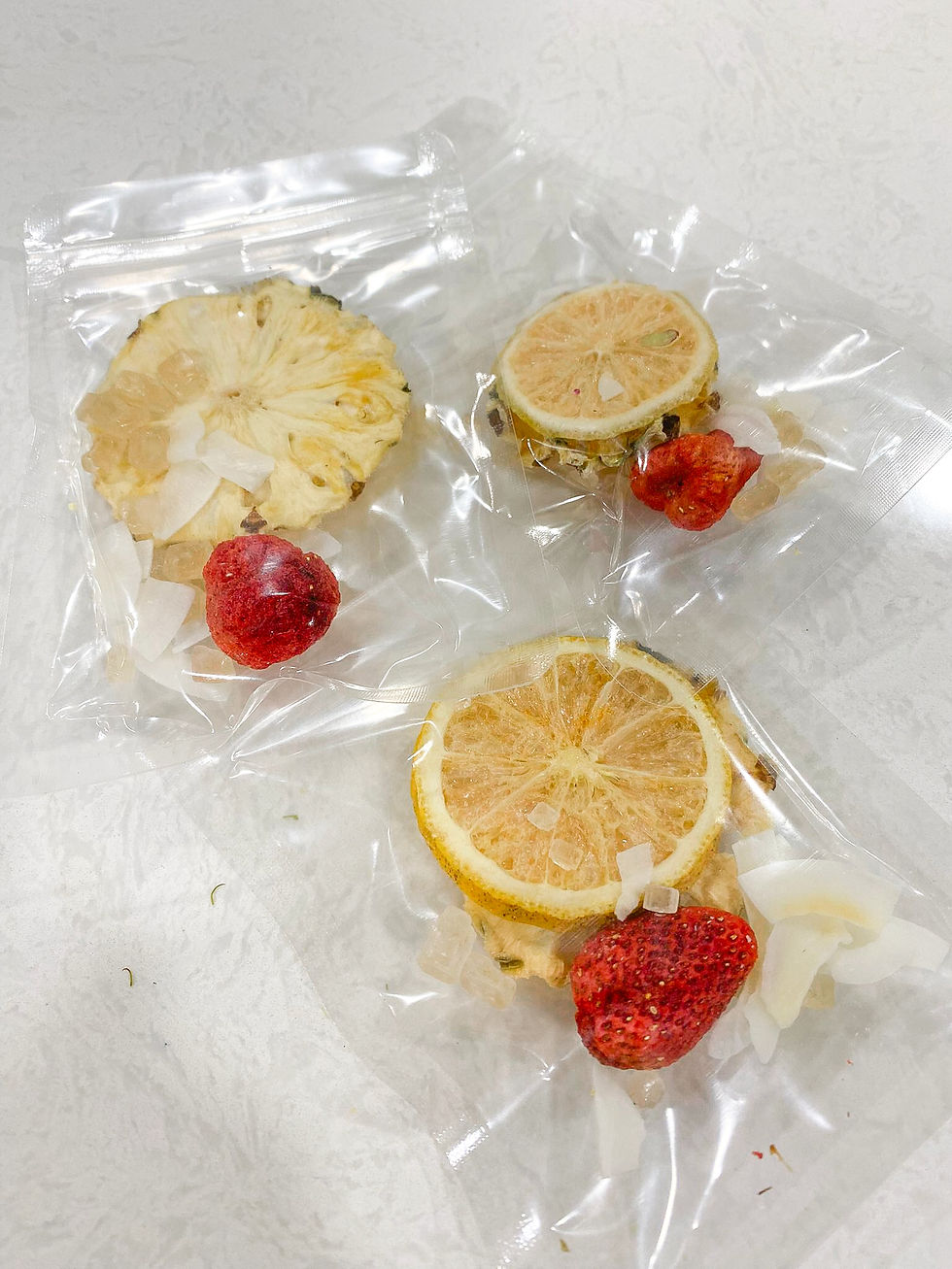 Thumbnail: Discover the vibrant flavors of our Fruit Tea (3-pack) Coconut Pineapple Strawberry Lemon. Enjoy organic, homemade goodness i