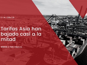 Tarifas Asia han bajado casi a la mitad