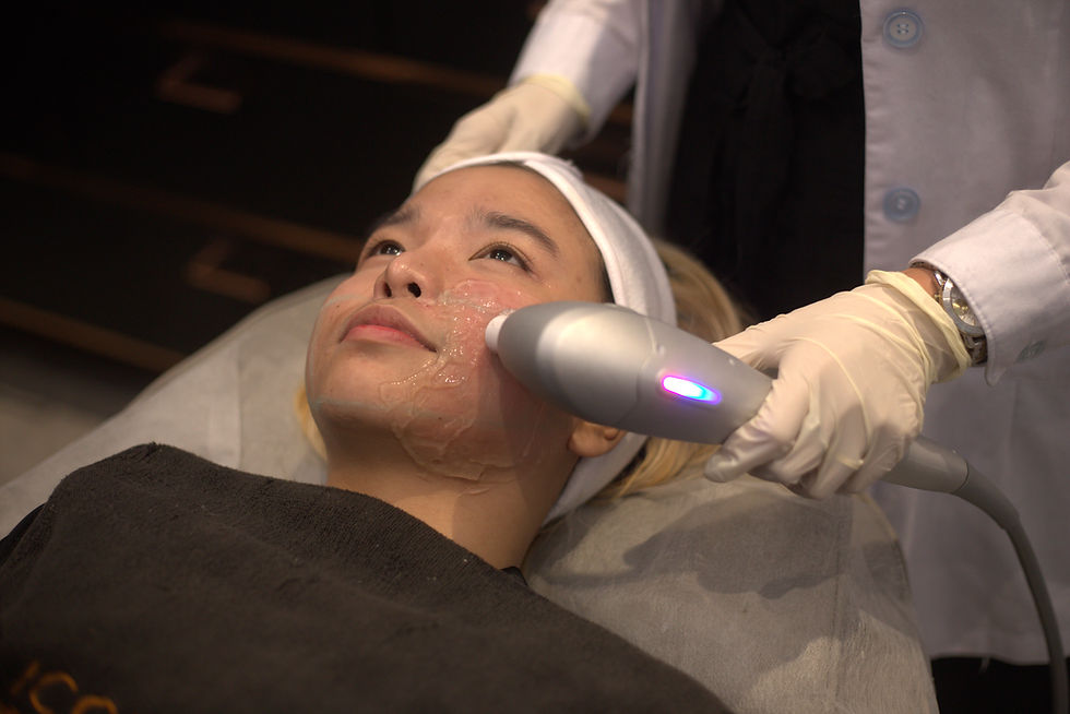 woman receiving professional skincare