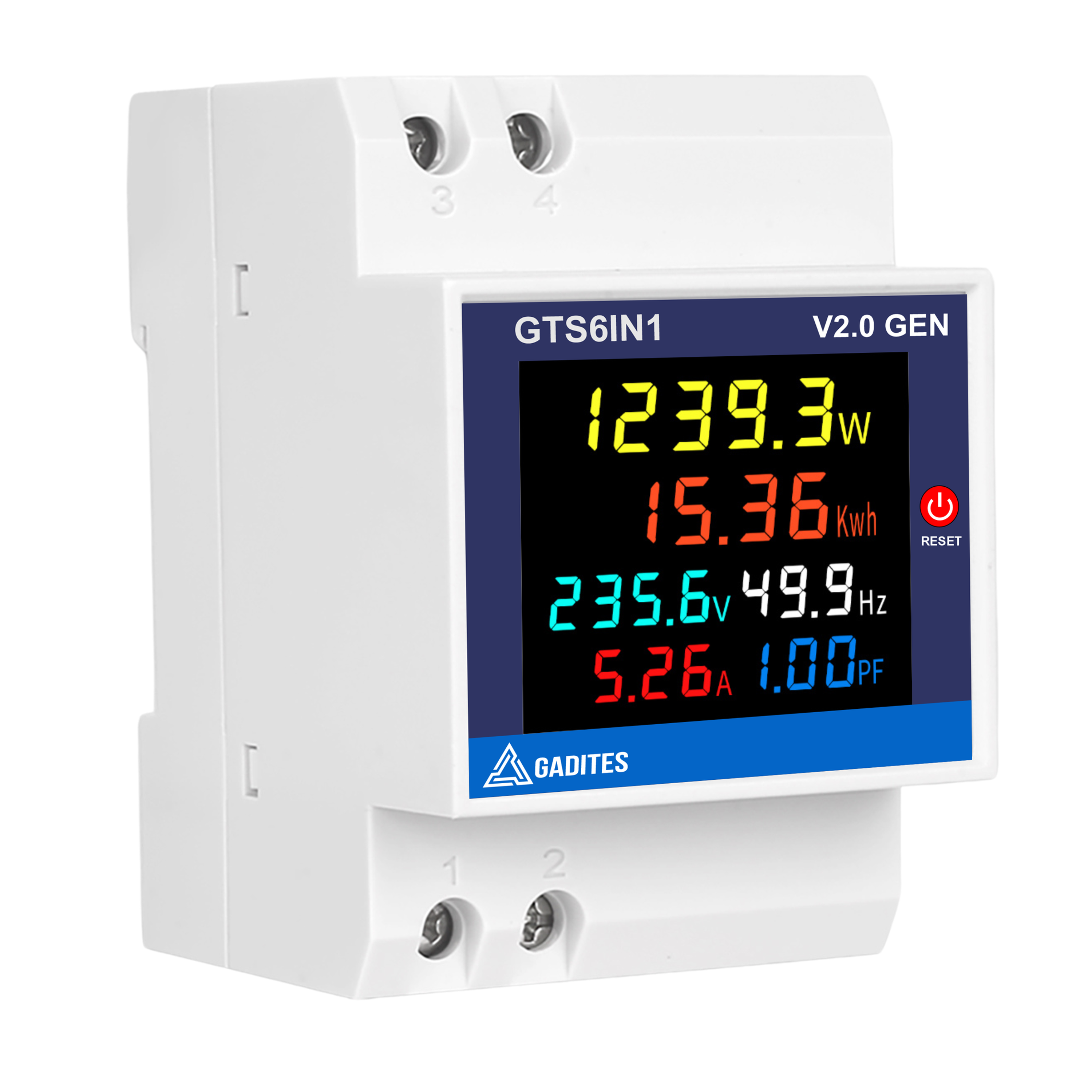 GTS6IN1 Latest V2.0 Updated Version Digital Energy Meter Frequency Active Power