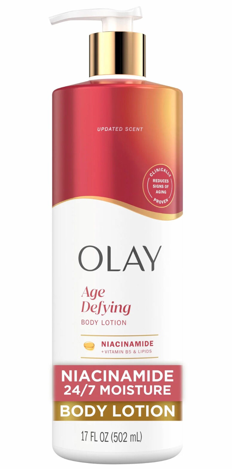 Olay Age Defying Body Lotion for Women, Niacinamide, 17 fl Oz.