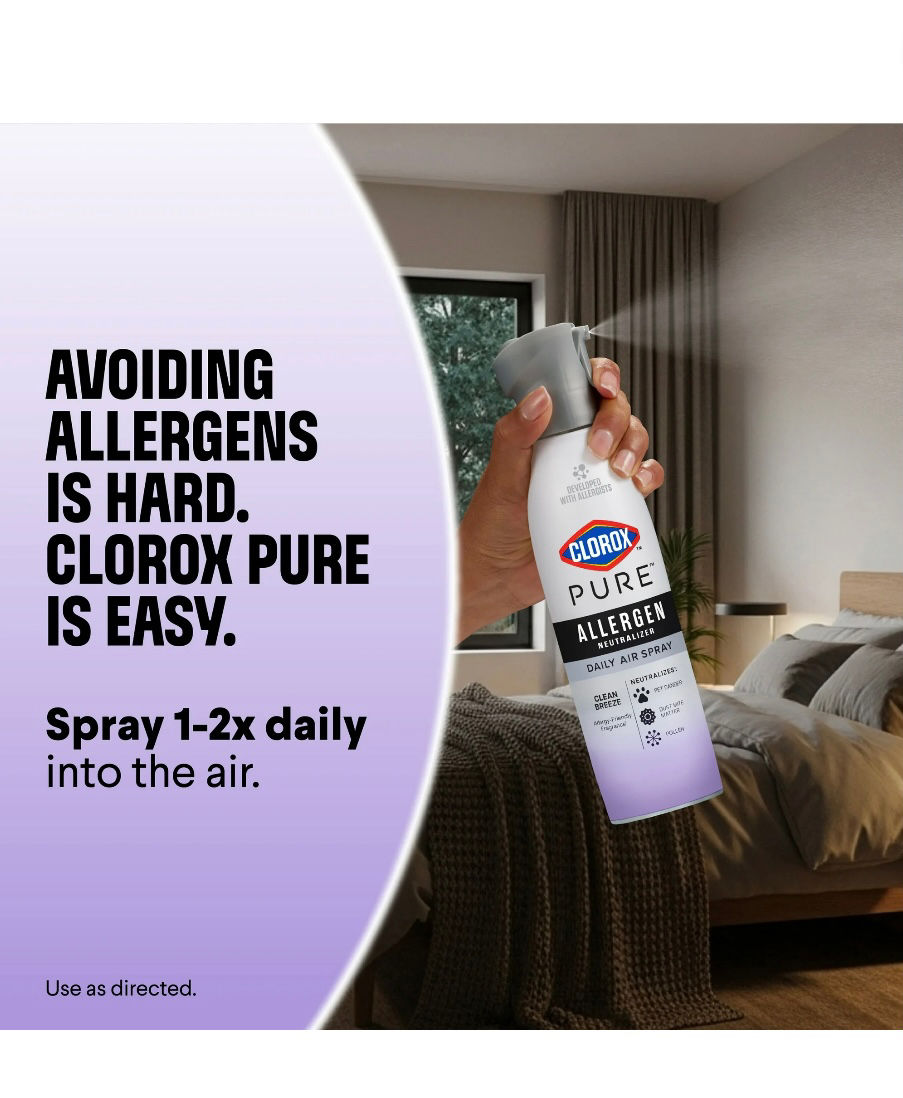 Thumbnail: Clorox PURE Allergen Neutralizer Daily Air Spray, Nighttime Calm, 8 Ounces