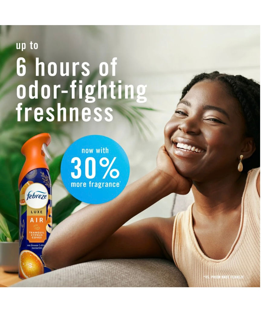 Thumbnail: Febreze Air Mist Air Freshener Spray, Tranquil Cyprus Coves, 8.1oz