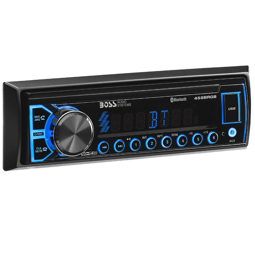 Thumbnail: BOSS Audio Systems 455BRGB Single Din Bluetoothe Audio and Calling Car Stereo