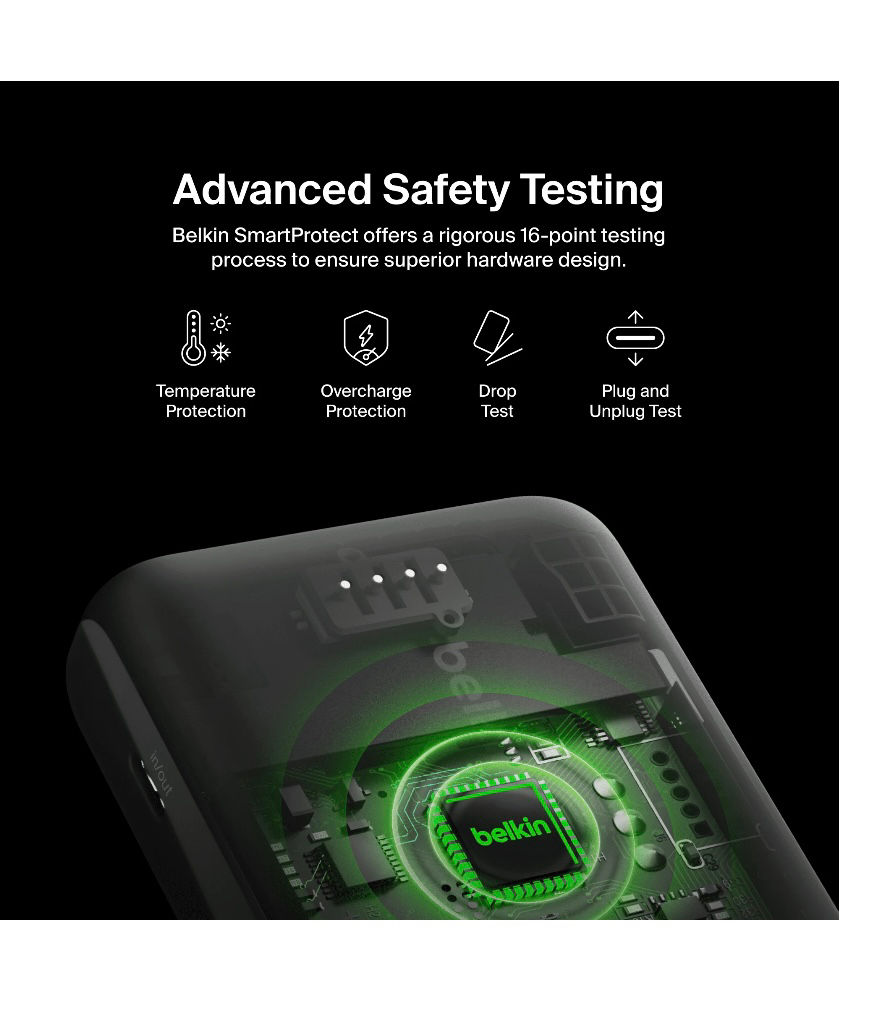 Thumbnail: Belkin Portable Charger, USB-C Power Bank 10k w/ 1 USB-C and 2 USB-A Ports with 