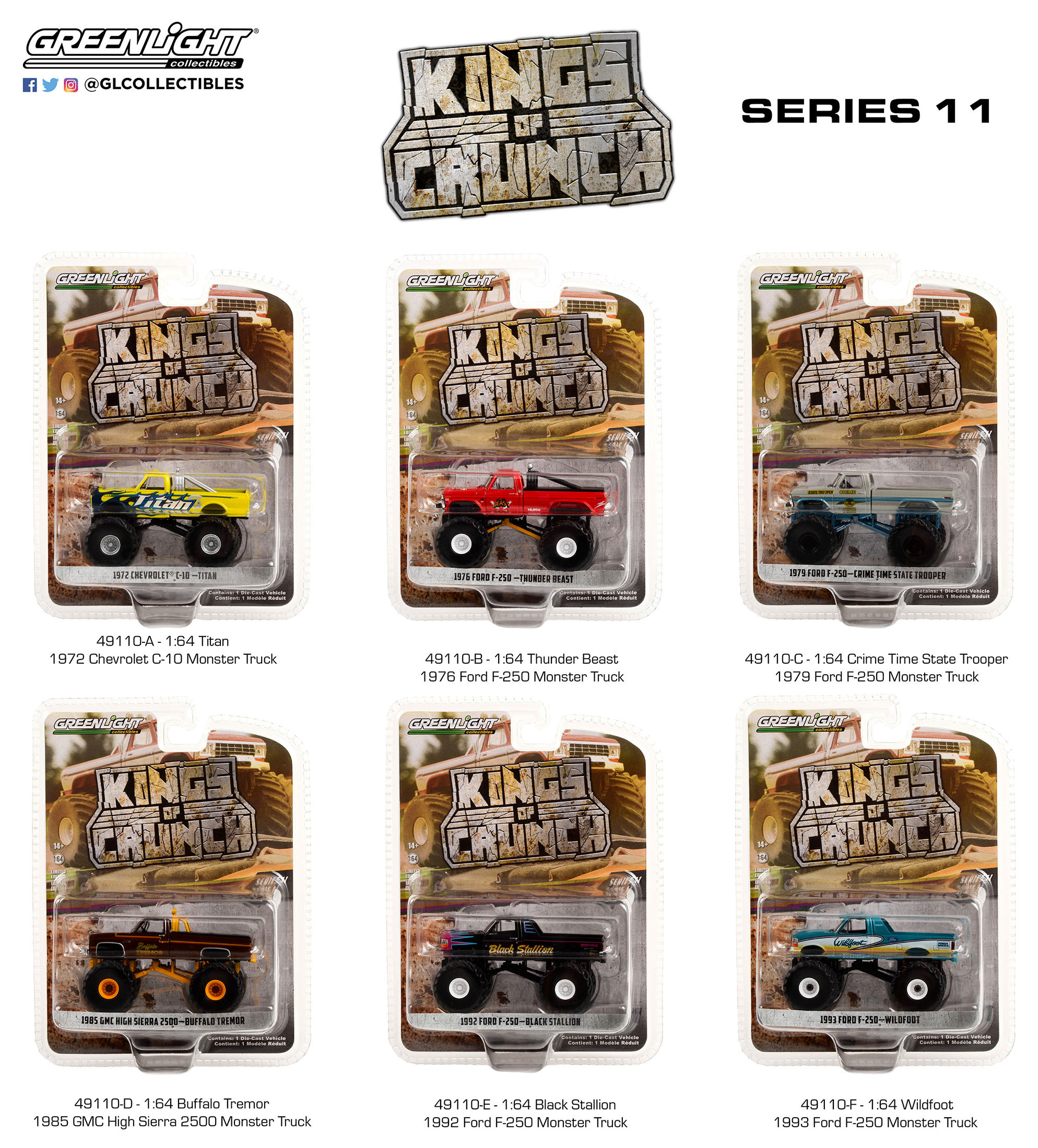 Kings Of Crunch Diecast Collectible Vehicles