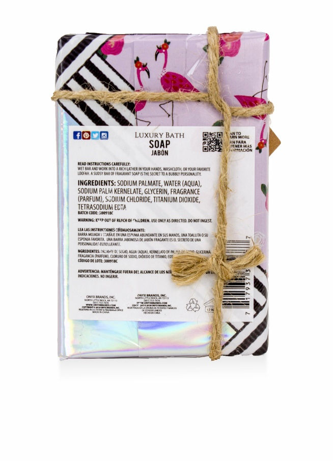 Thumbnail: Onyx Bathhouse Luxury Bath Soap Strawberry Pink Peony