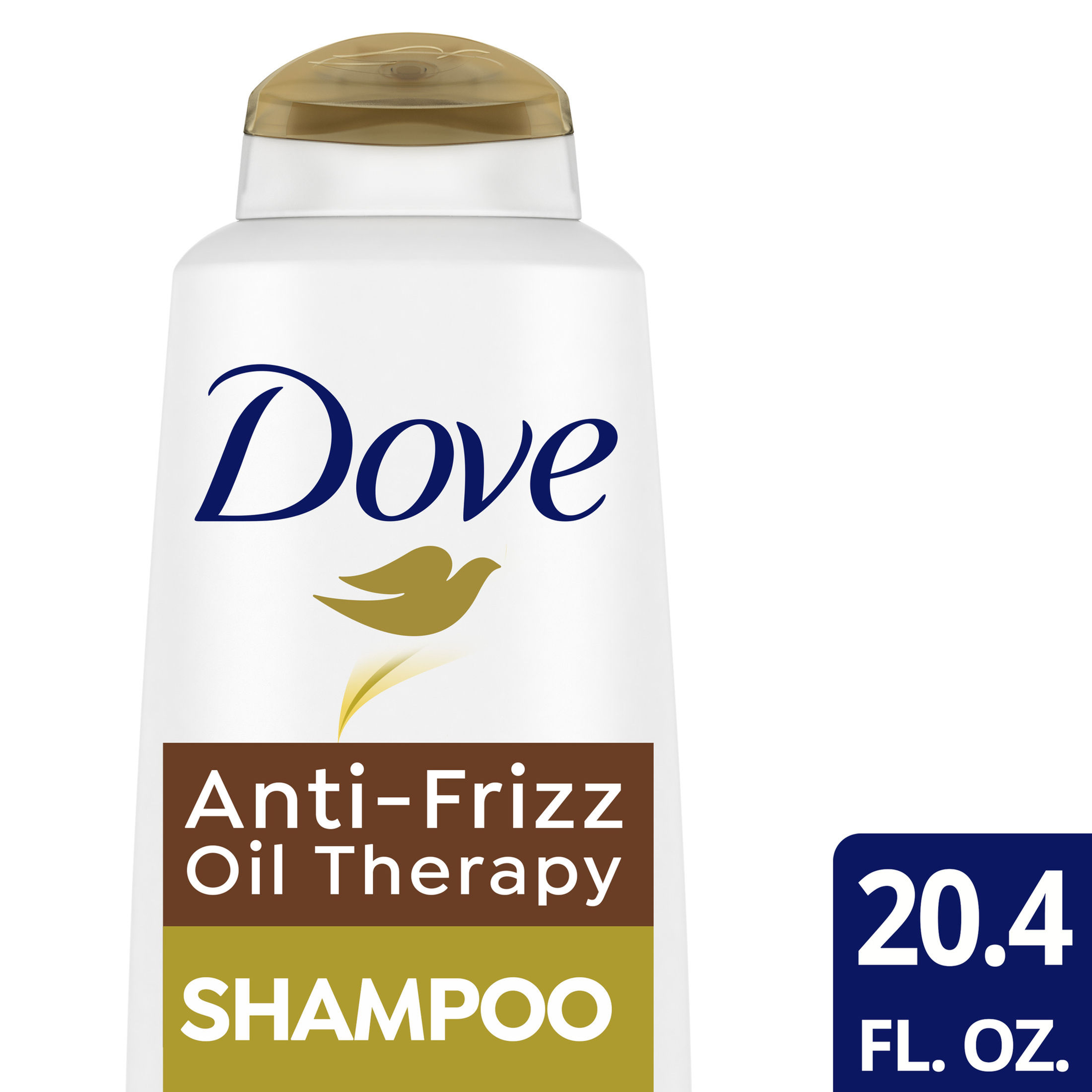 Dove Anti-Frizz Oil Therapy Shampoo for Frizzy Hair, 20.4 fl oz