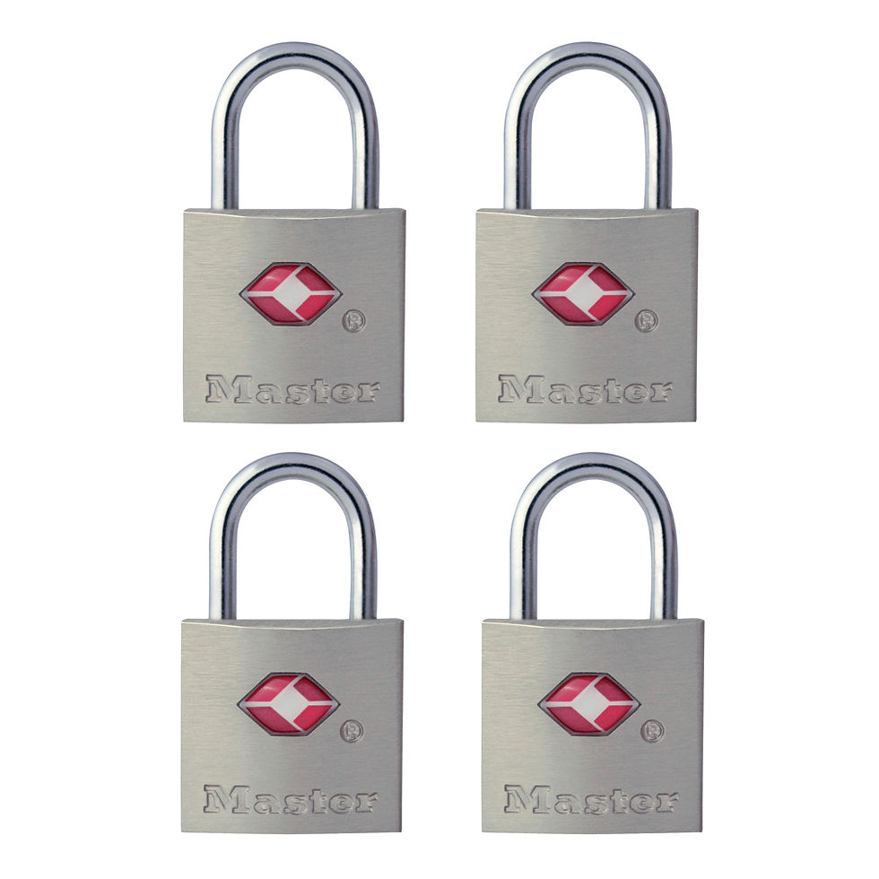 Master Lock Zinc 22 mm (7/8 in) TSA Approved Keyed Lock, 11 mm (7/16 in) shackle