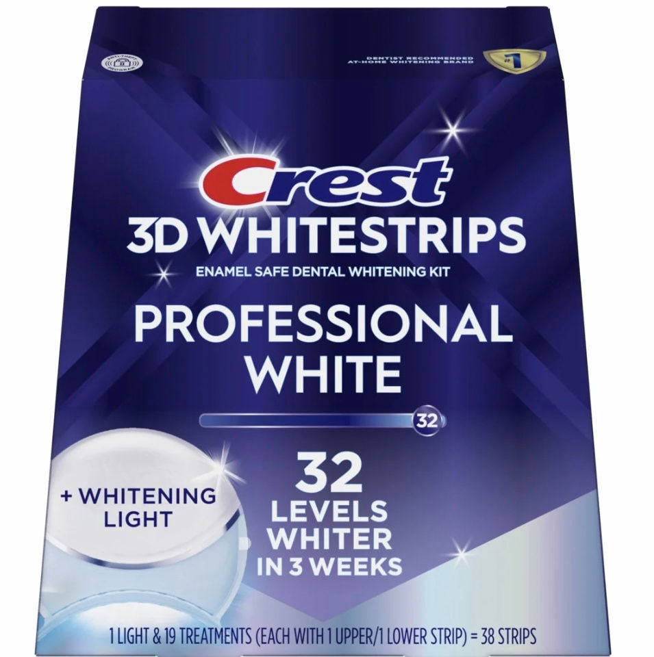 Thumbnail: Crest 3D Whitestrips Professional White with Light At-home Teeth Whitening Kit, 