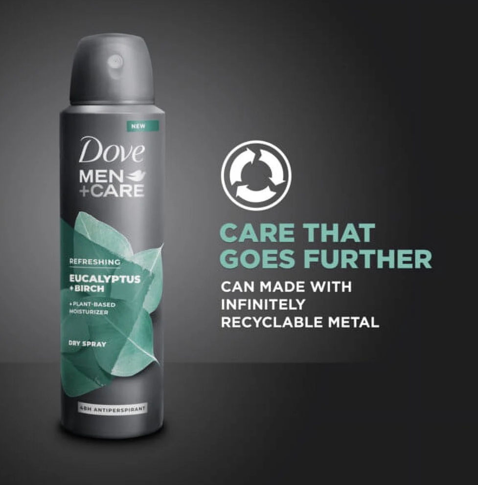 Thumbnail: Dove Men+Care Refreshing Eucalyptus + Birch Dry Spray Antiperspirant Deodorant 3