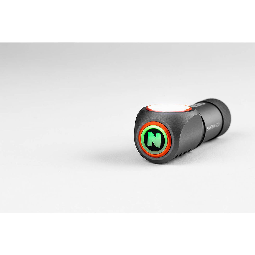 Thumbnail: NEBO Einstein 600 Lumen LED Gray Rechargeable Headlamp and Flashlight