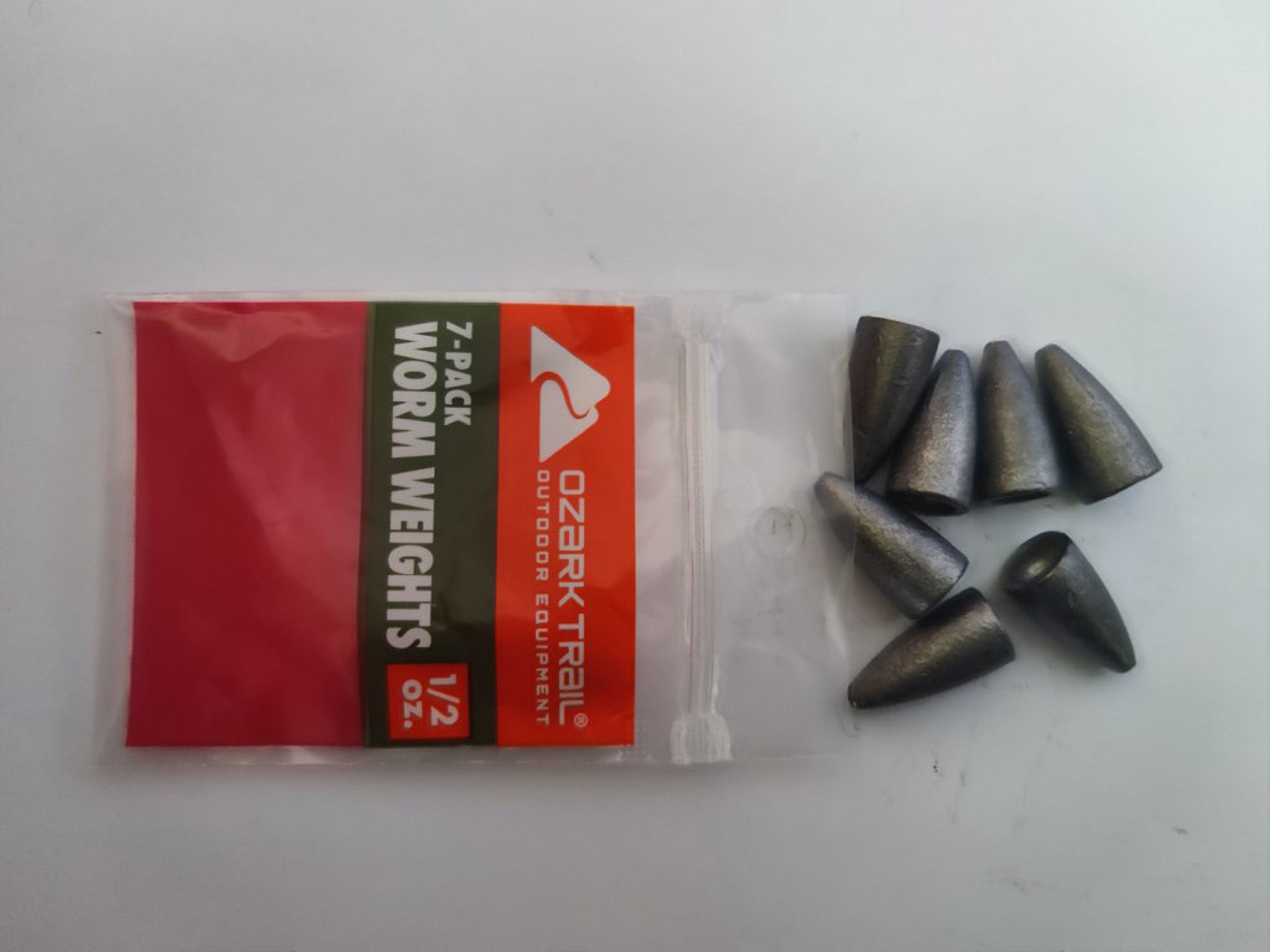 Ozark Trail Worm Weight 1/2 oz, Fishing Lead Weight, Product Size 2.2x1.2cm