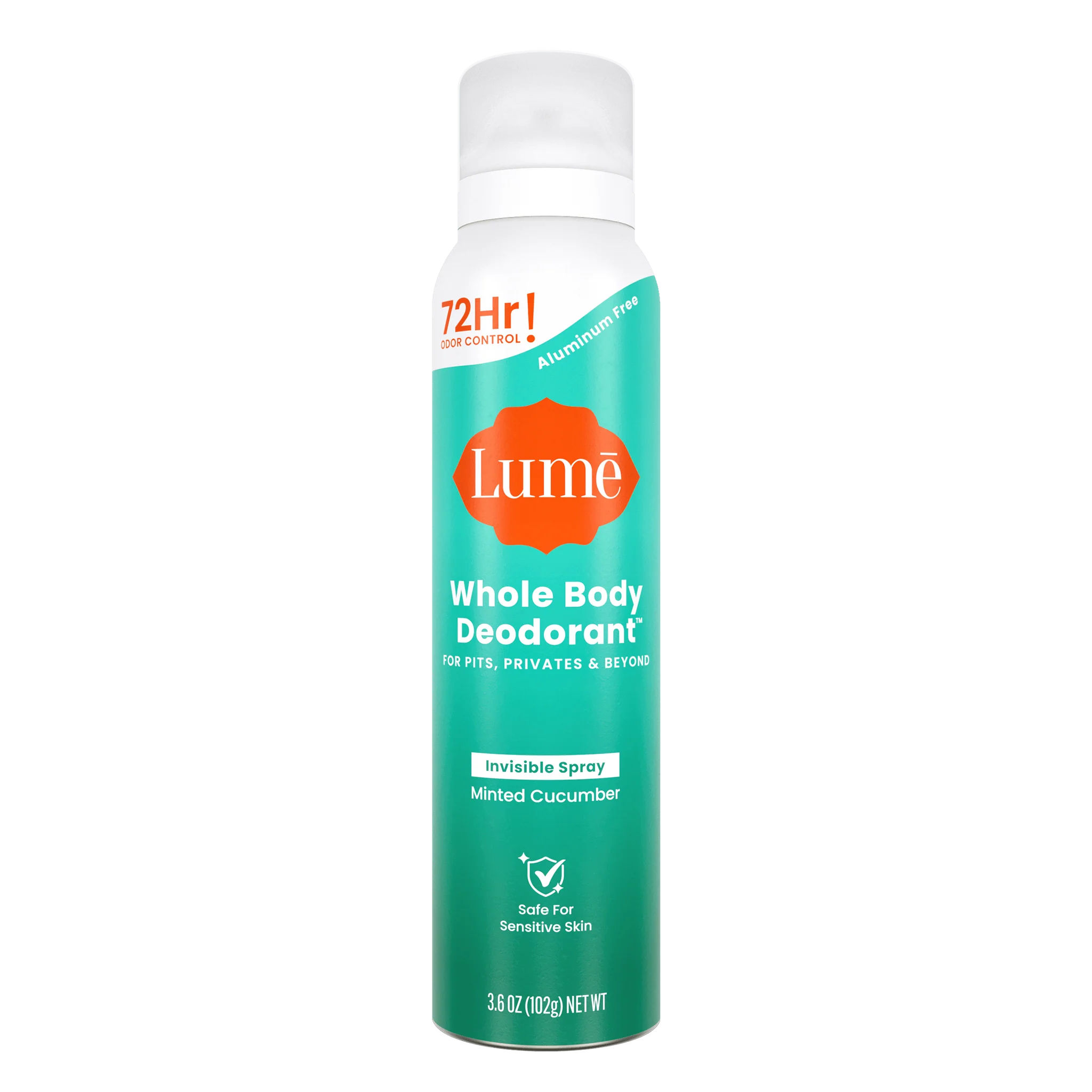 Lume Whole Body Spray Deodorant, Minted Cucumber