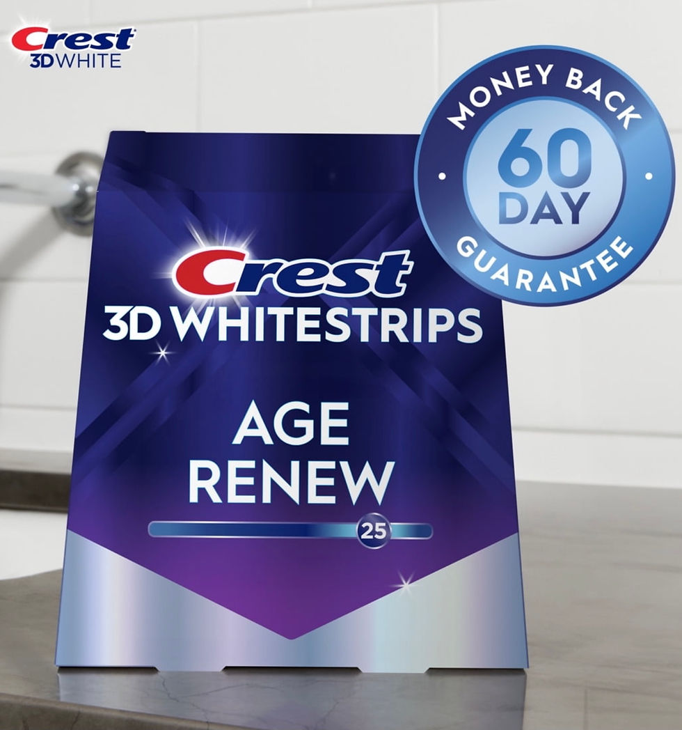 Thumbnail: Crest 3DWhitestrips Age Renew At-home Teeth Whitening Kit, 21 Treatments, 25 Lev
