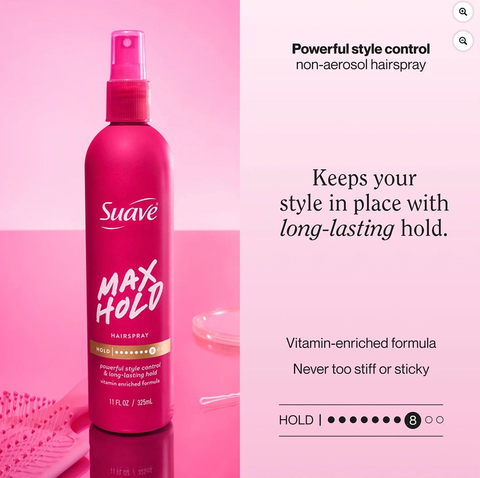 Thumbnail: Suave Max Hold Non-Aerosol Scented Hairspray, Strong Hold, All Hair Types, 11 FL