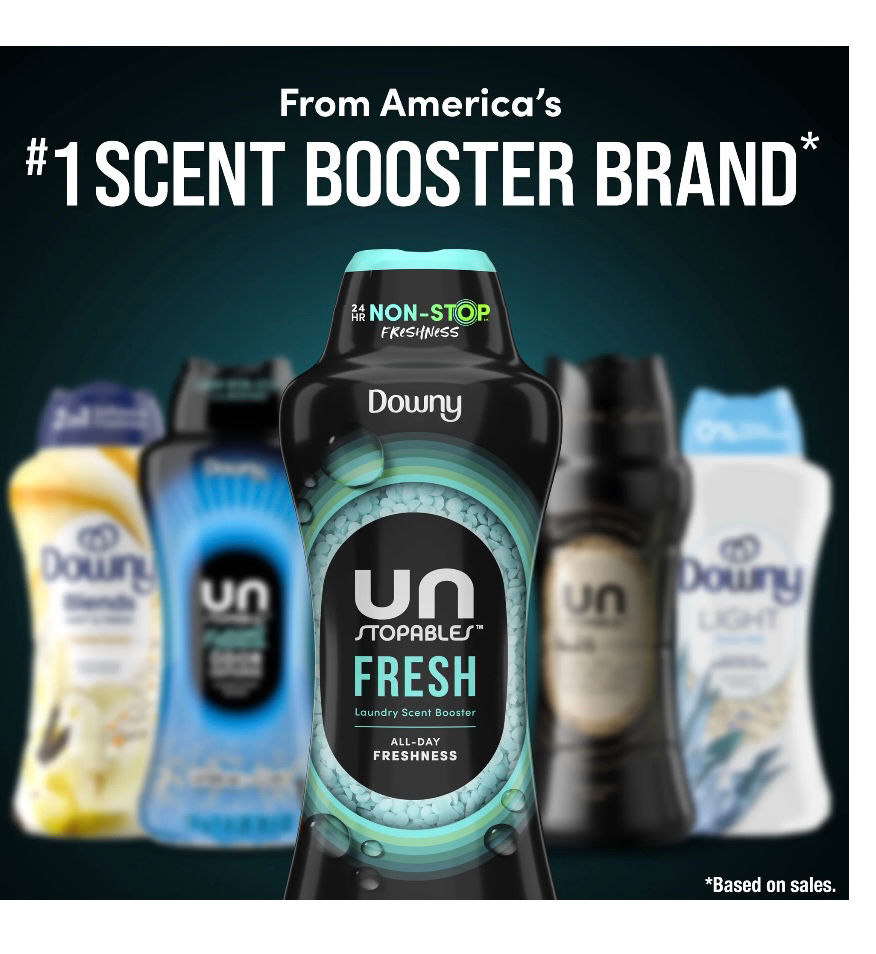Thumbnail: Downy Laundry Scent Beads, Unstopables In-Wash Scent Booster, Fresh Scent, 24oz
