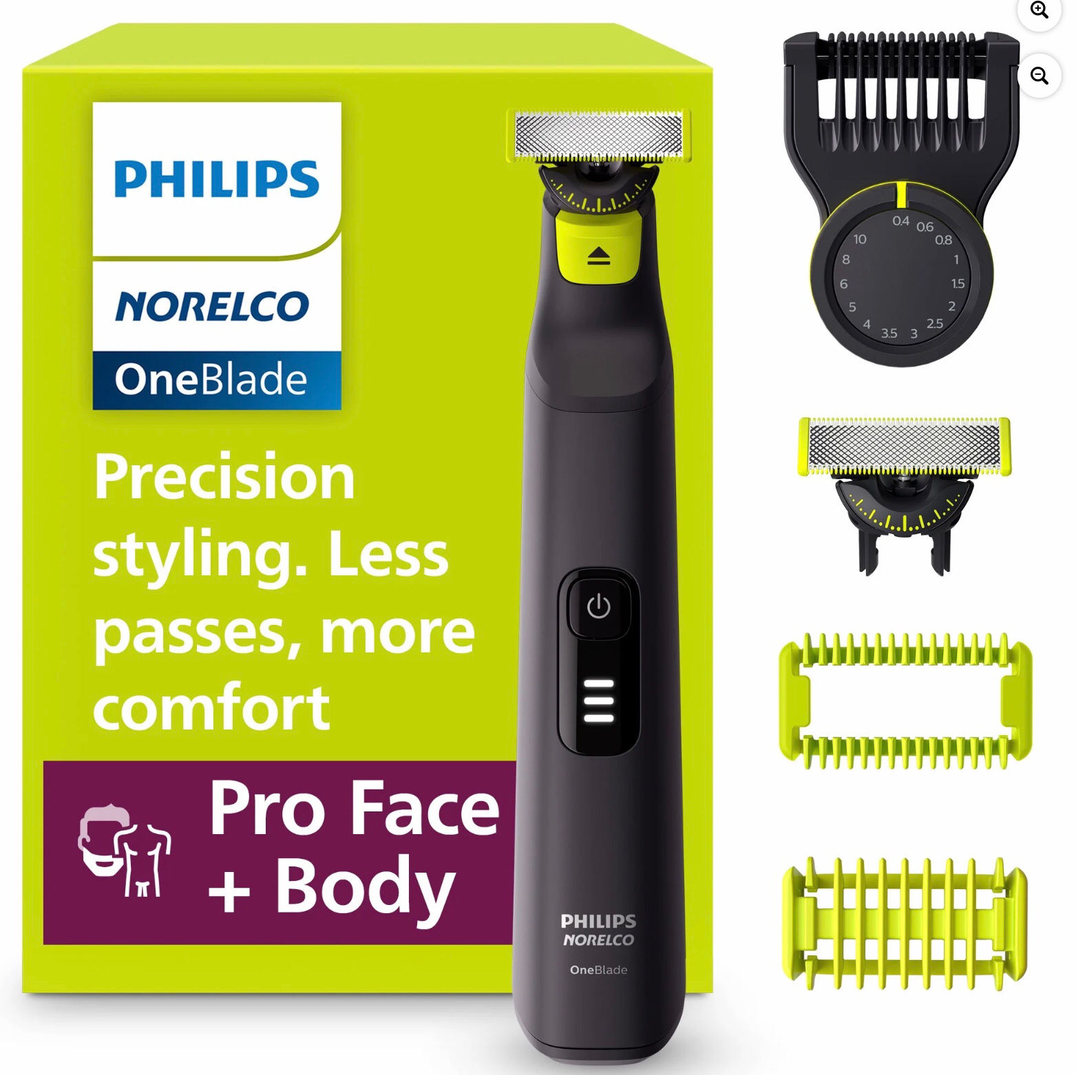 Philips Norelco Oneblade 360 Pro Hybrid Face & Body Electric Trimmer