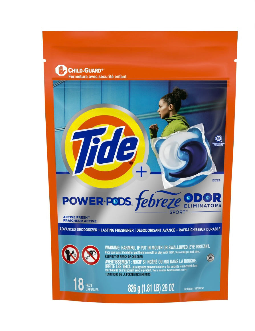 Thumbnail: Tide Power PODS with Febreze Laundry Detergent Pods, Sport Odor Defense, 18 ct.