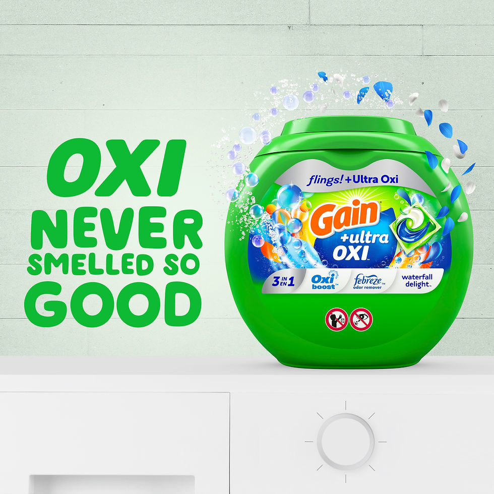 Thumbnail: Gain Flings Ultra Oxi Laundry Detergent Pacs, Waterfall Delight Scent, 60 Count